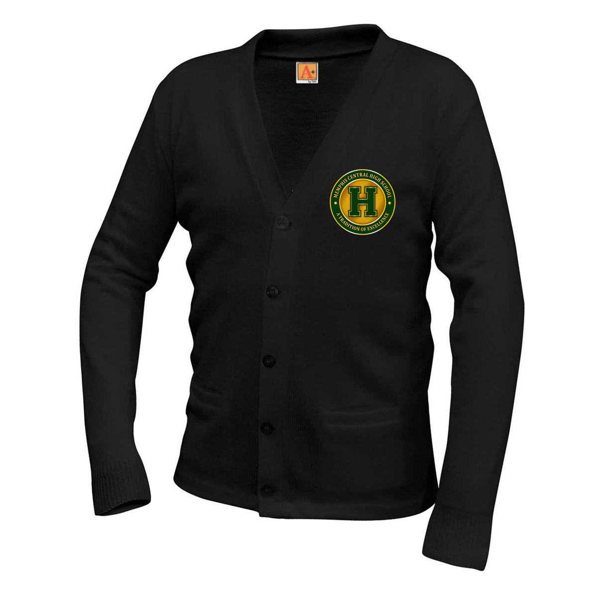 CHS | Two-Pocket Jersey V-Neck Cardigan (6300)