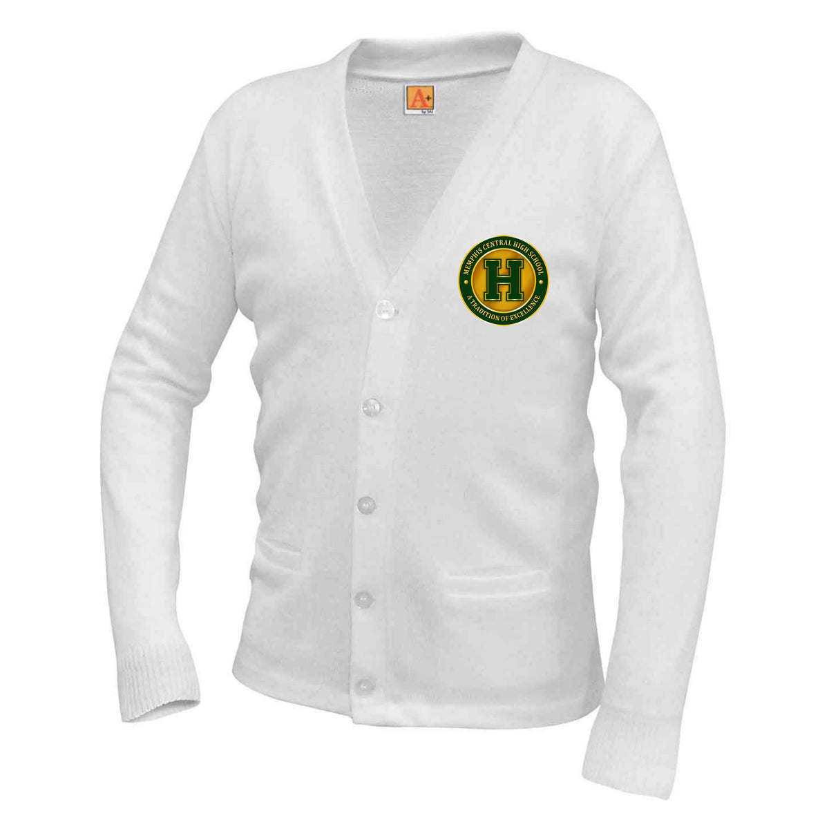 CHS | Two-Pocket Jersey V-Neck Cardigan (6300)