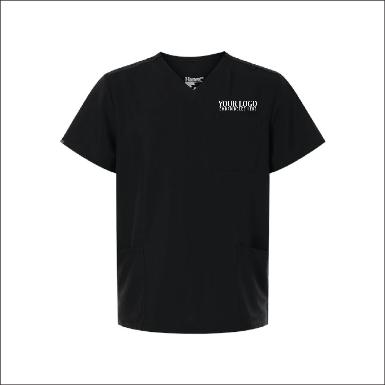 UVC | Hanes Men's V-Neck 3 Pocket Scrub Top (HMB002)