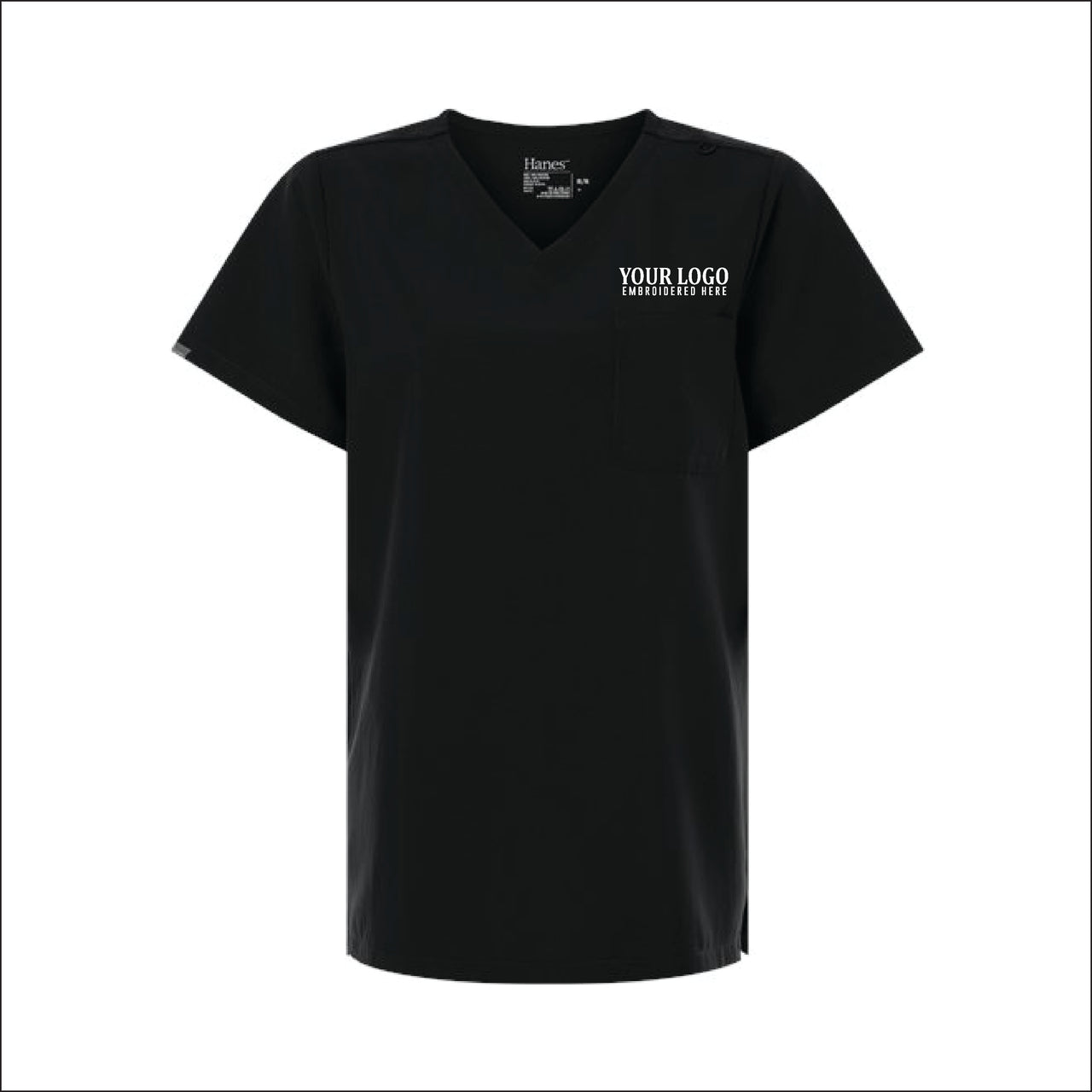 UVC | Hanes Women's V-Neck 1 Pocket Scrub Top (HSB000)