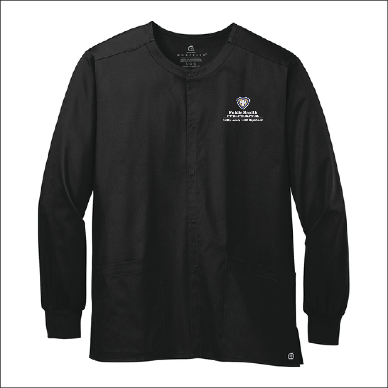 Shelby County Health Dept. | Wink® Unisex WorkFlex Snap-Front Scrub Jacket (WW3080)