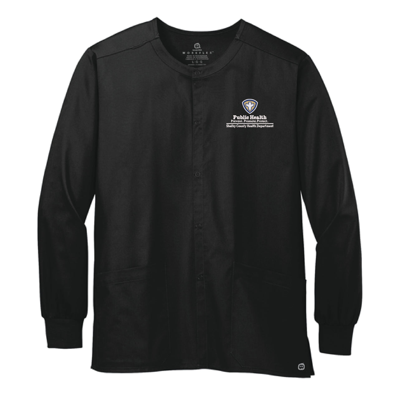 Shelby County Health Dept. | Wink® Unisex WorkFlex Snap-Front Scrub Jacket (WW3080)