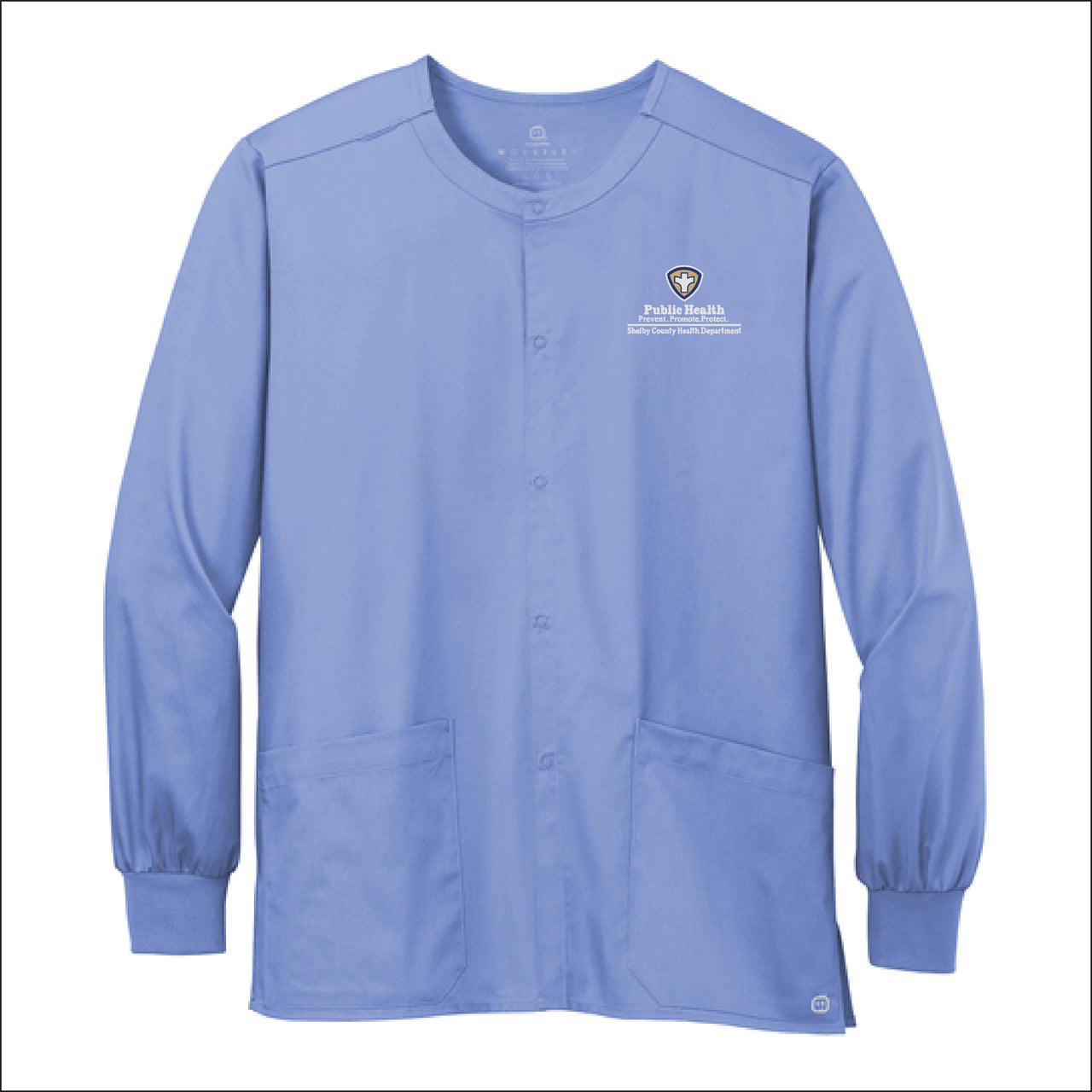 Shelby County Health Dept. | Wink® Unisex WorkFlex Snap-Front Scrub Jacket (WW3080)