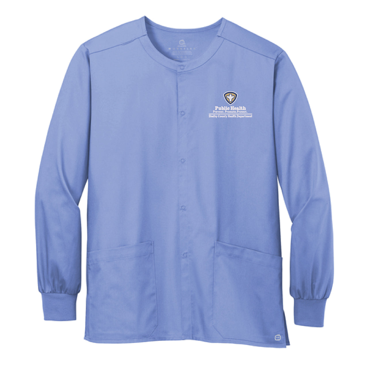 Shelby County Health Dept. | Wink® Unisex WorkFlex Snap-Front Scrub Jacket (WW3080)