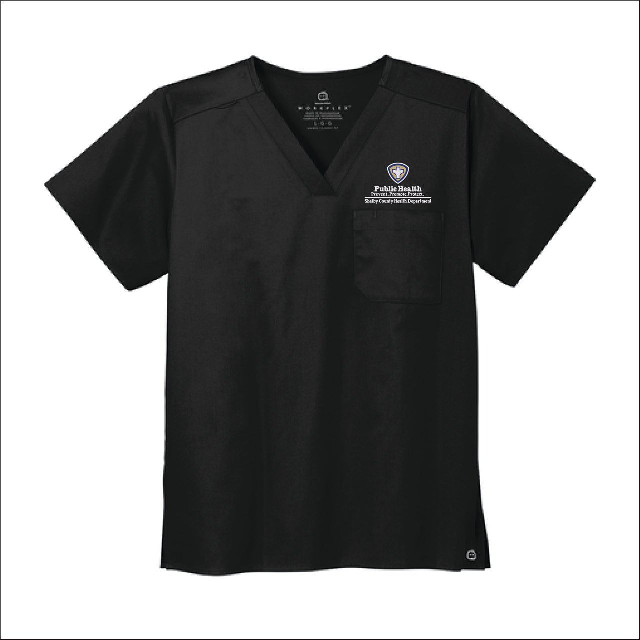 Shelby County Health Dept. | Wink® Unisex WorkFlex Chest Pocket V-Neck Top (WW3160)
