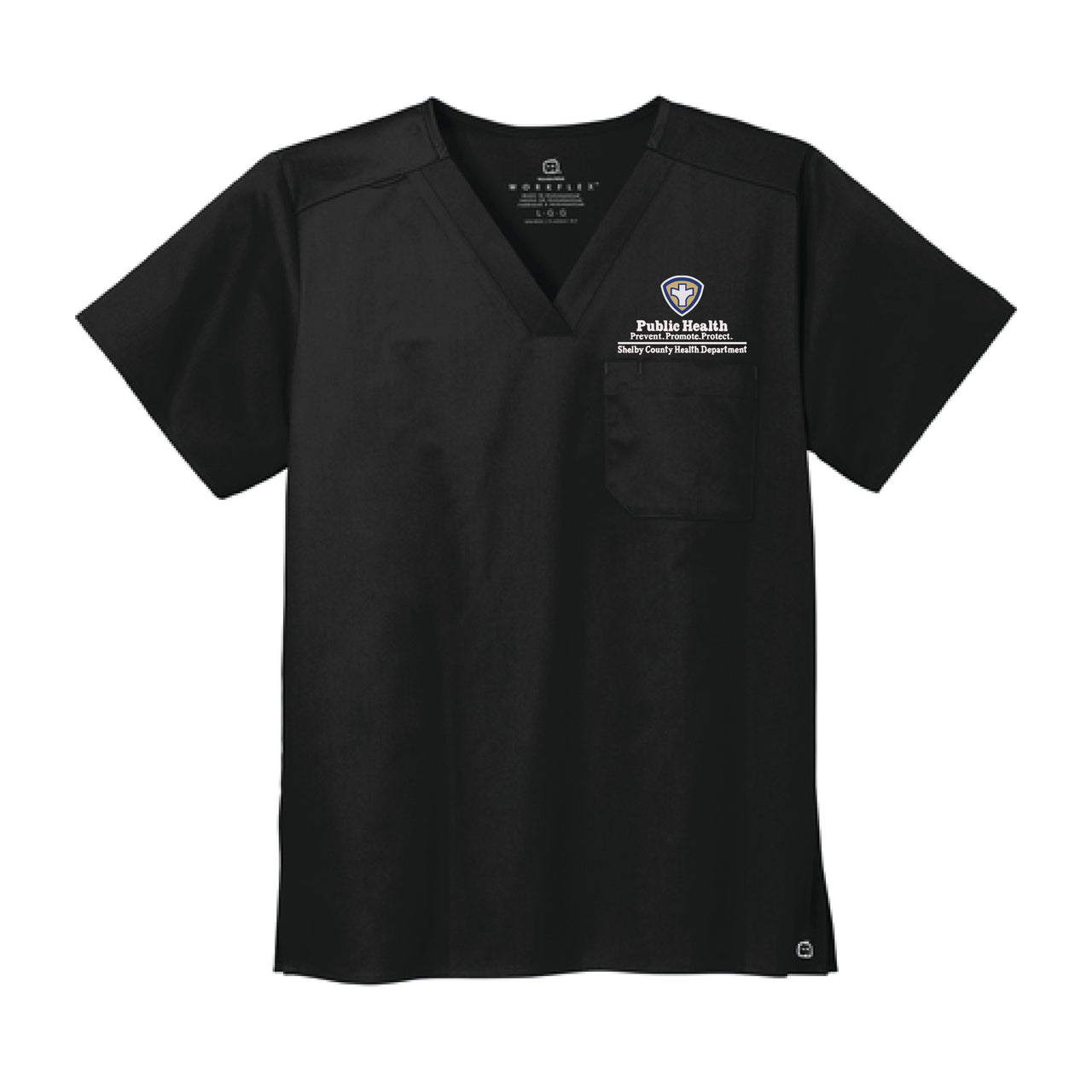 Shelby County Health Dept. | Wink® Unisex WorkFlex Chest Pocket V-Neck Top (WW3160)