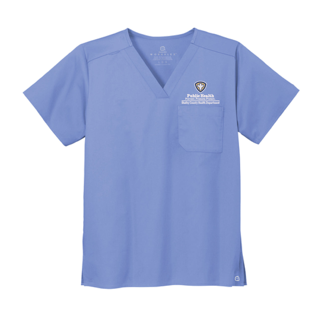 Shelby County Health Dept. | Wink® Unisex WorkFlex Chest Pocket V-Neck Top (WW3160)
