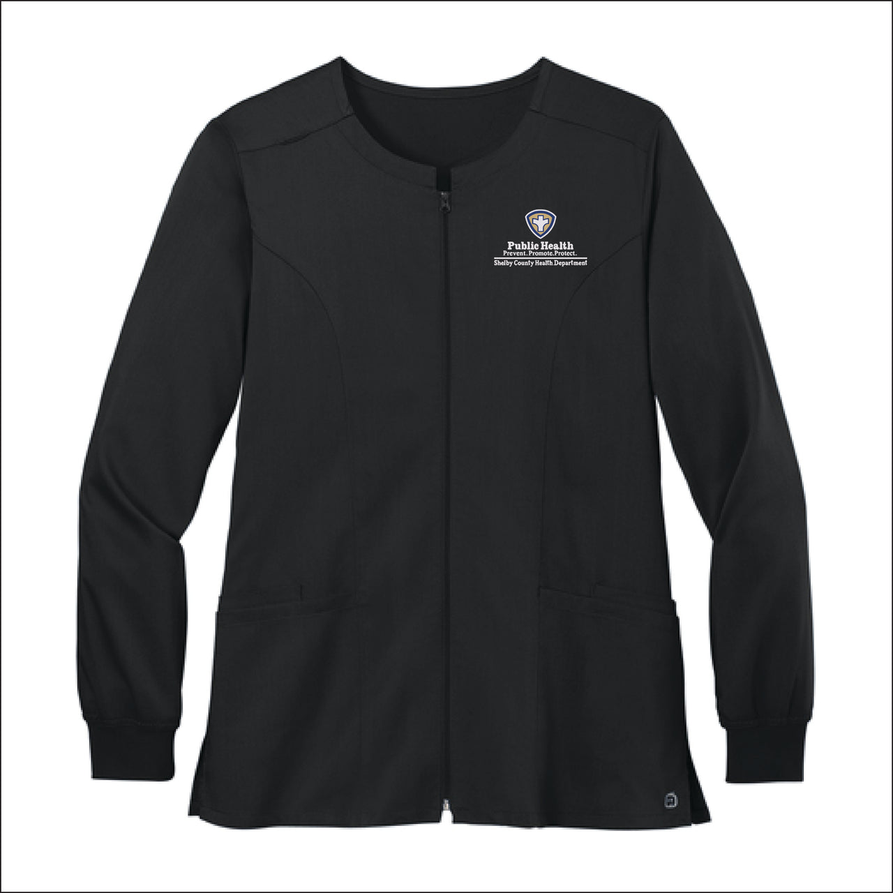 Shelby County Health Dept. | Wink® Women’s Premiere Flex™ Full-Zip Scrub Jacket (WW4088)