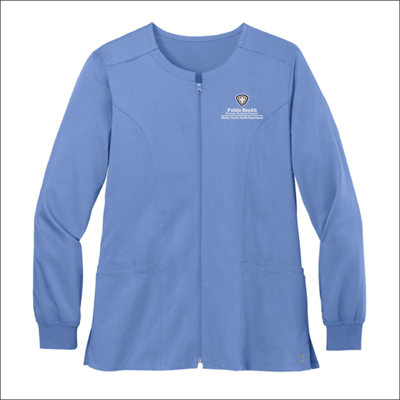 Shelby County Health Dept. | Wink® Women’s Premiere Flex™ Full-Zip Scrub Jacket (WW4088)