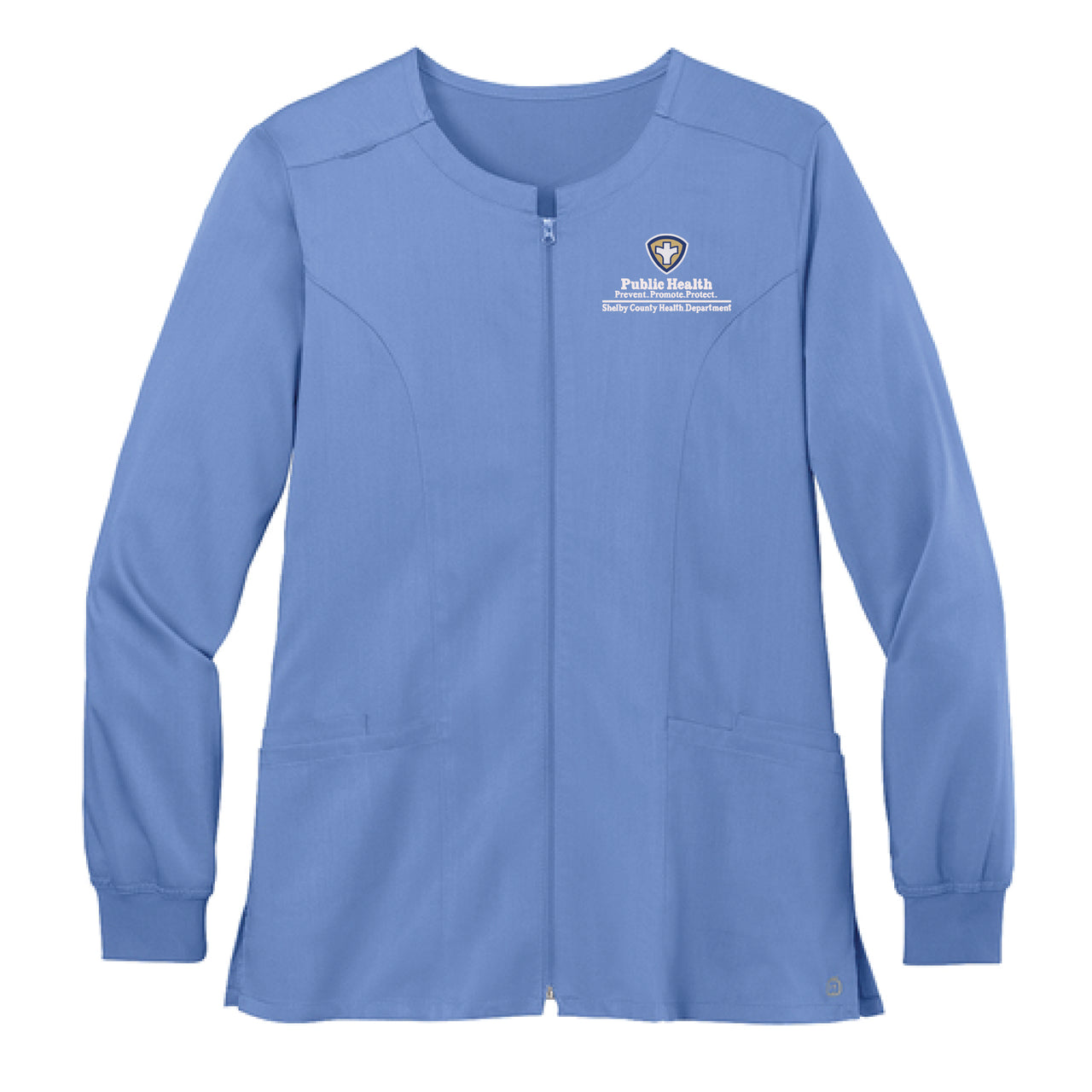 Shelby County Health Dept. | Wink® Women’s Premiere Flex™ Full-Zip Scrub Jacket (WW4088)