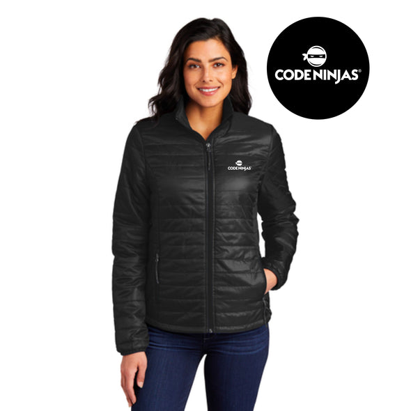 Code Ninja | Ladies Packable Puffy Jacket