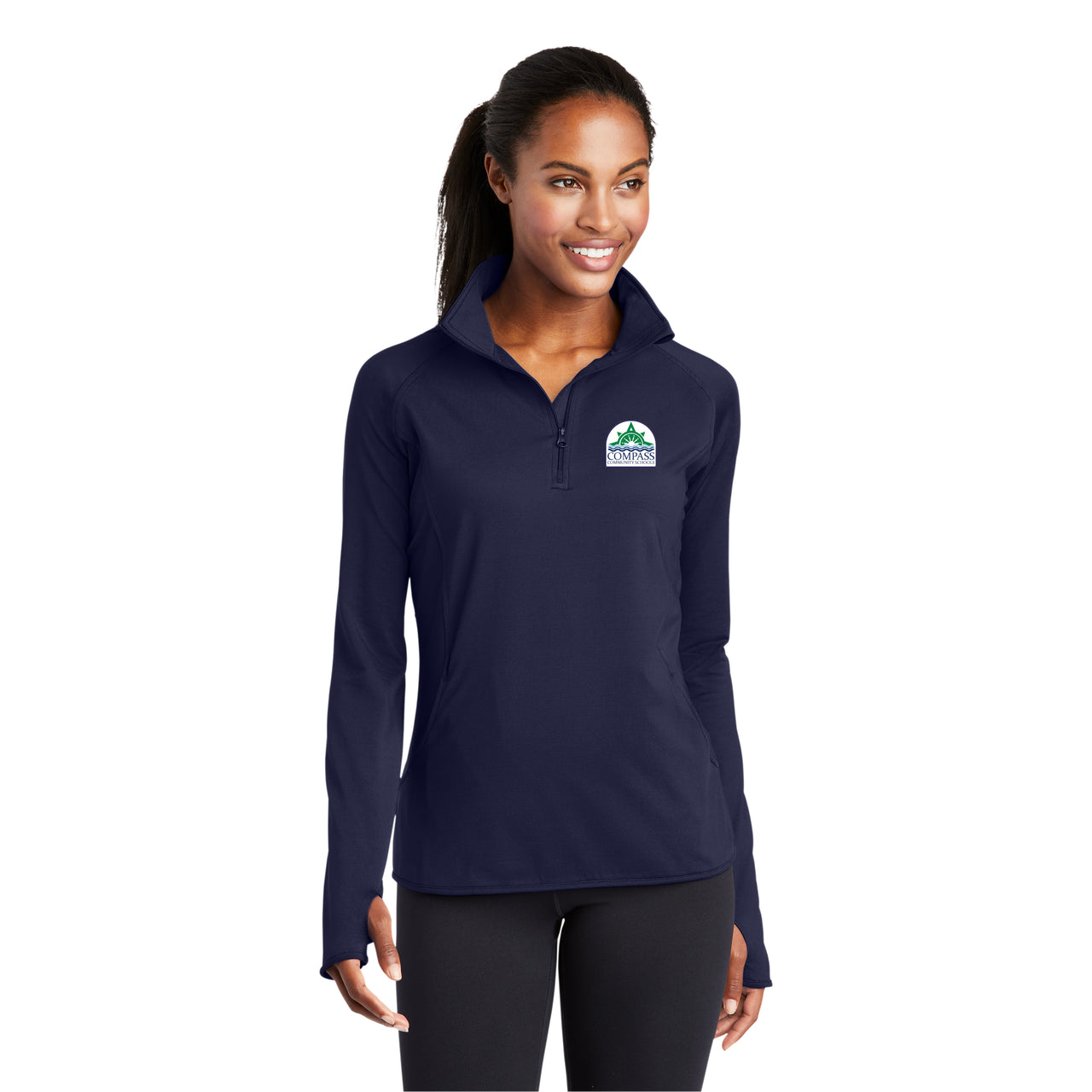 Compass Apparel | Ladies Half-Zip Pullover