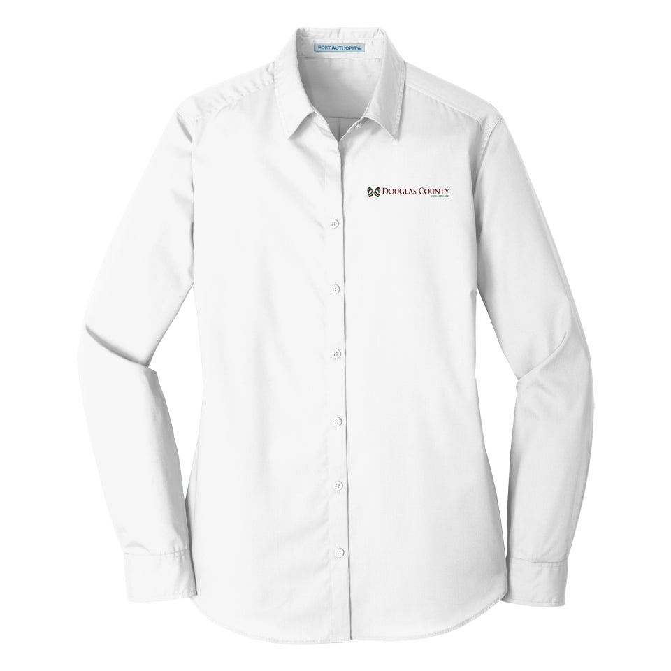 Douglas Co. Gov. | Port Authority Women's Long Sleeve Poplin Shirt (LW100)
