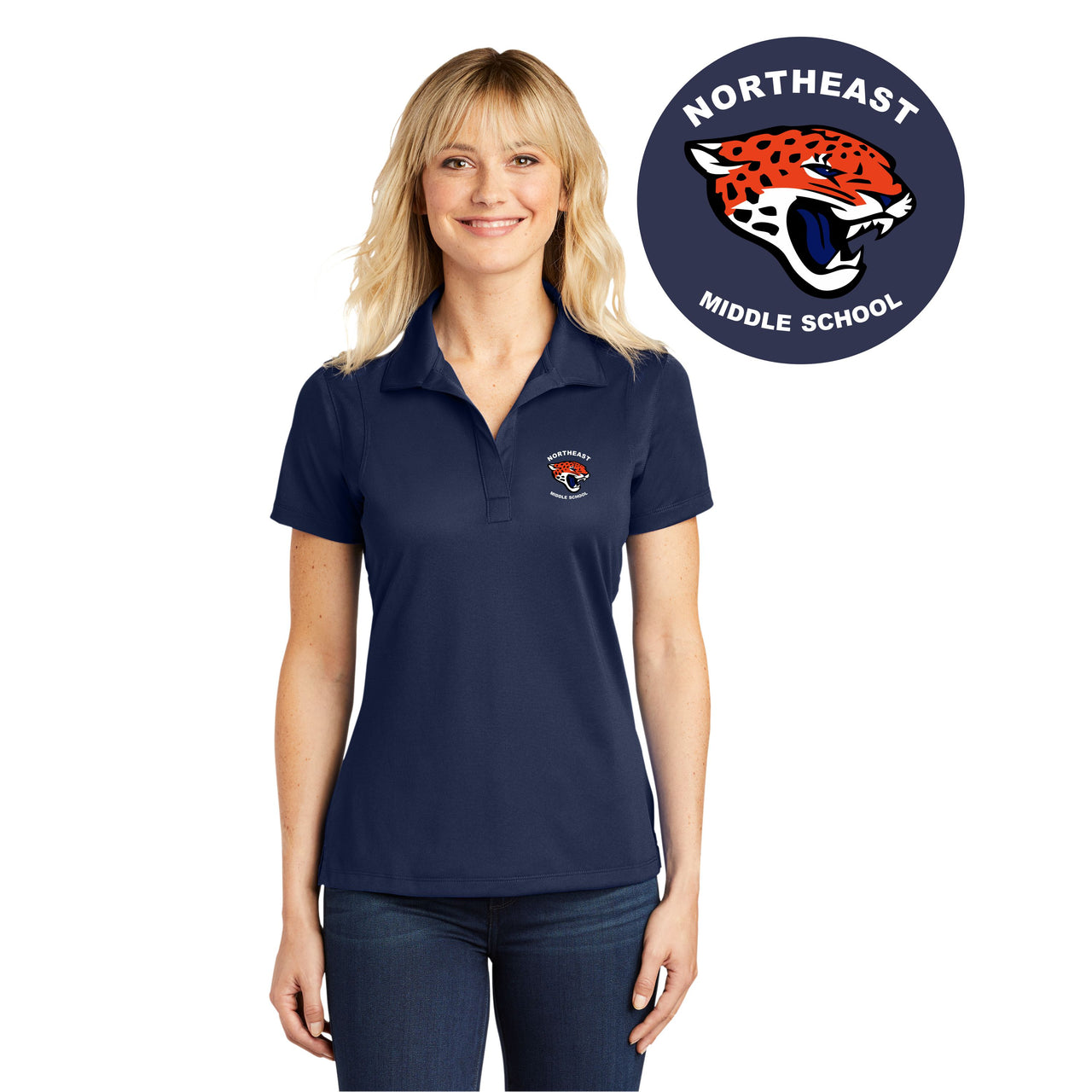 NORTHEAST MIDDLE SCHOOL | Ladies Micropique Sport-Wick® Polo