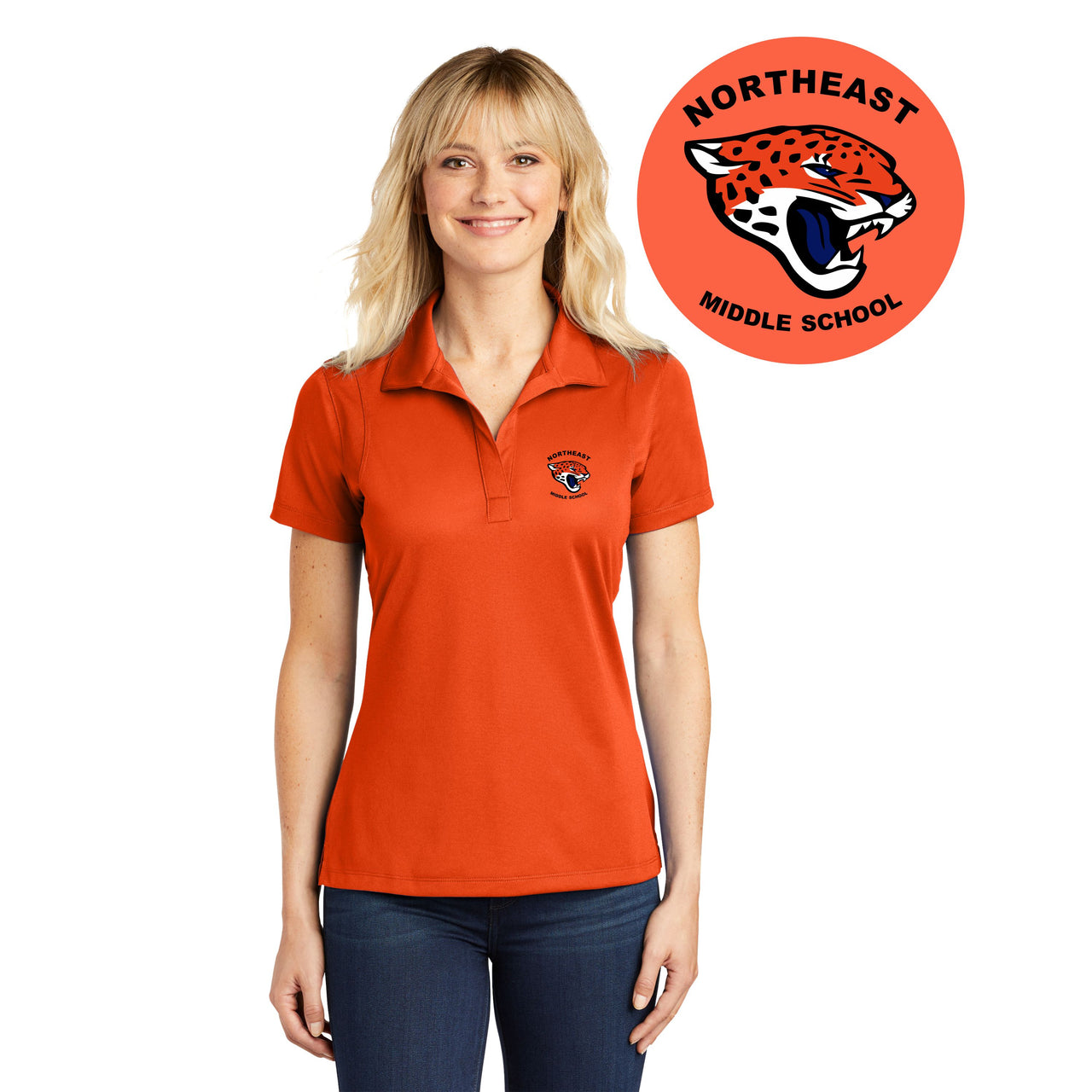 NORTHEAST MIDDLE SCHOOL | Ladies Micropique Sport-Wick® Polo