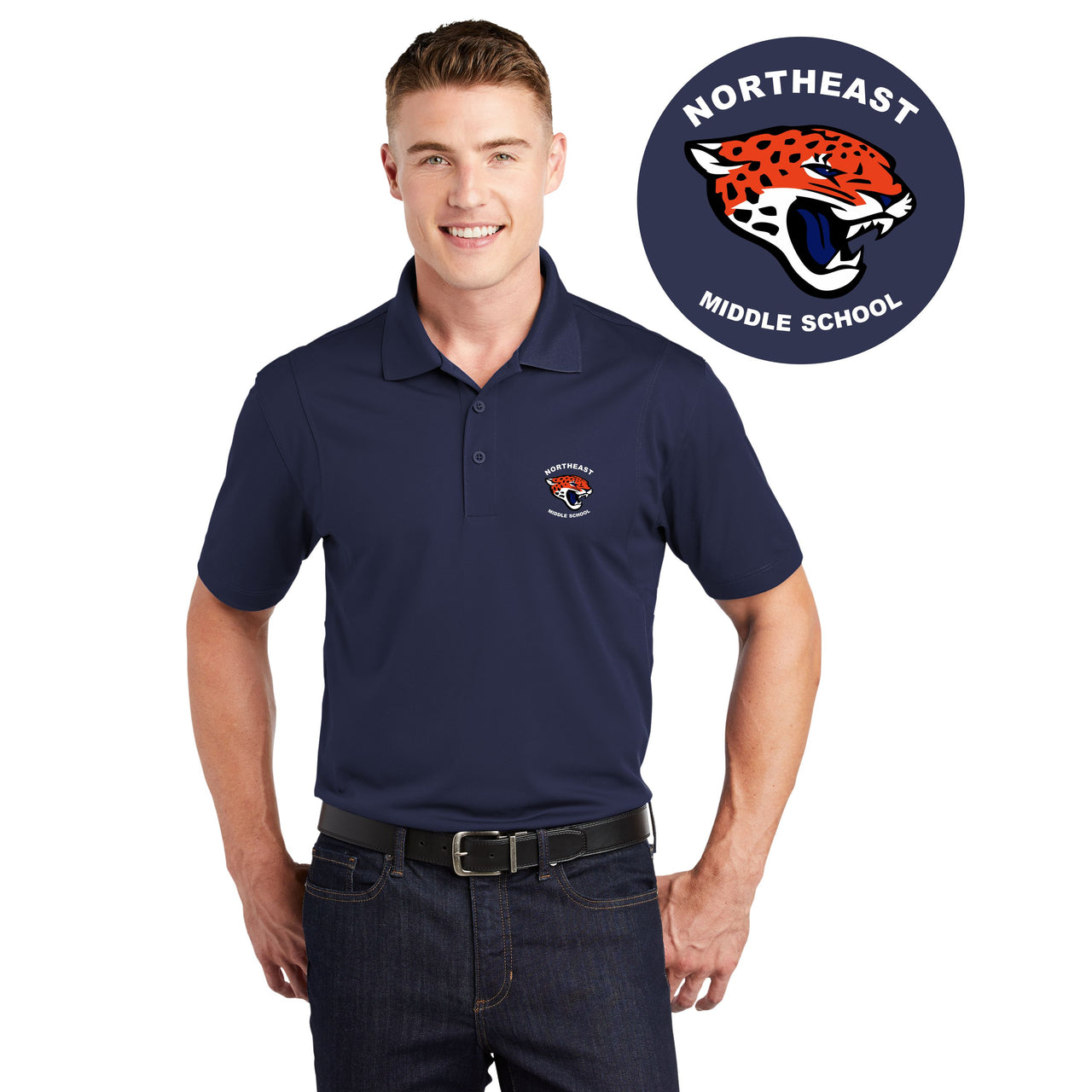 NORTHEAST MIDDLE SCHOOL | Mens Micropique Sport-Wick® Polo