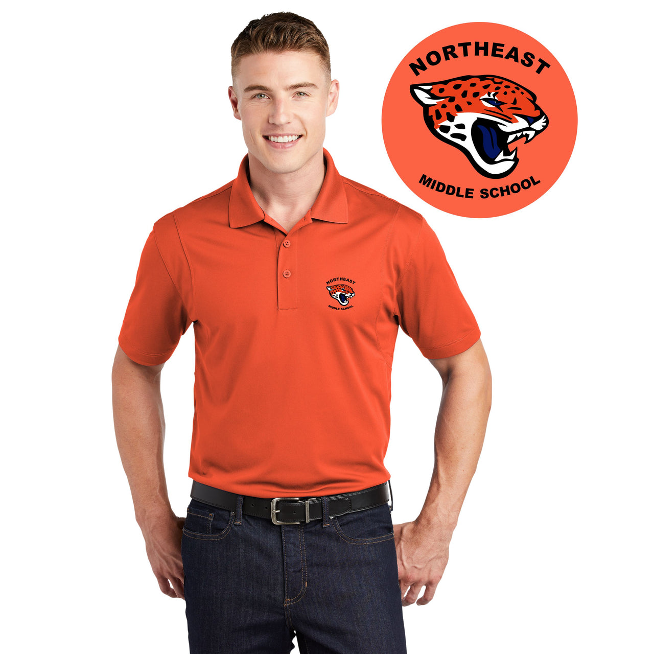 NORTHEAST MIDDLE SCHOOL | Mens Micropique Sport-Wick® Polo