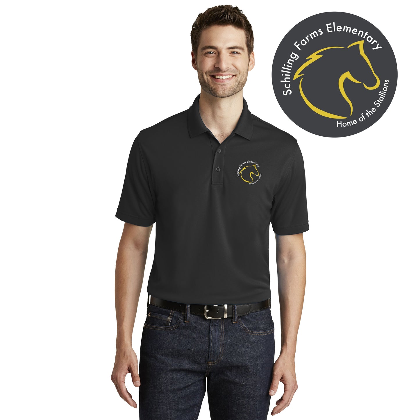 Schilling Farms | Men Dry Zone UV Micro-Mesh Polo