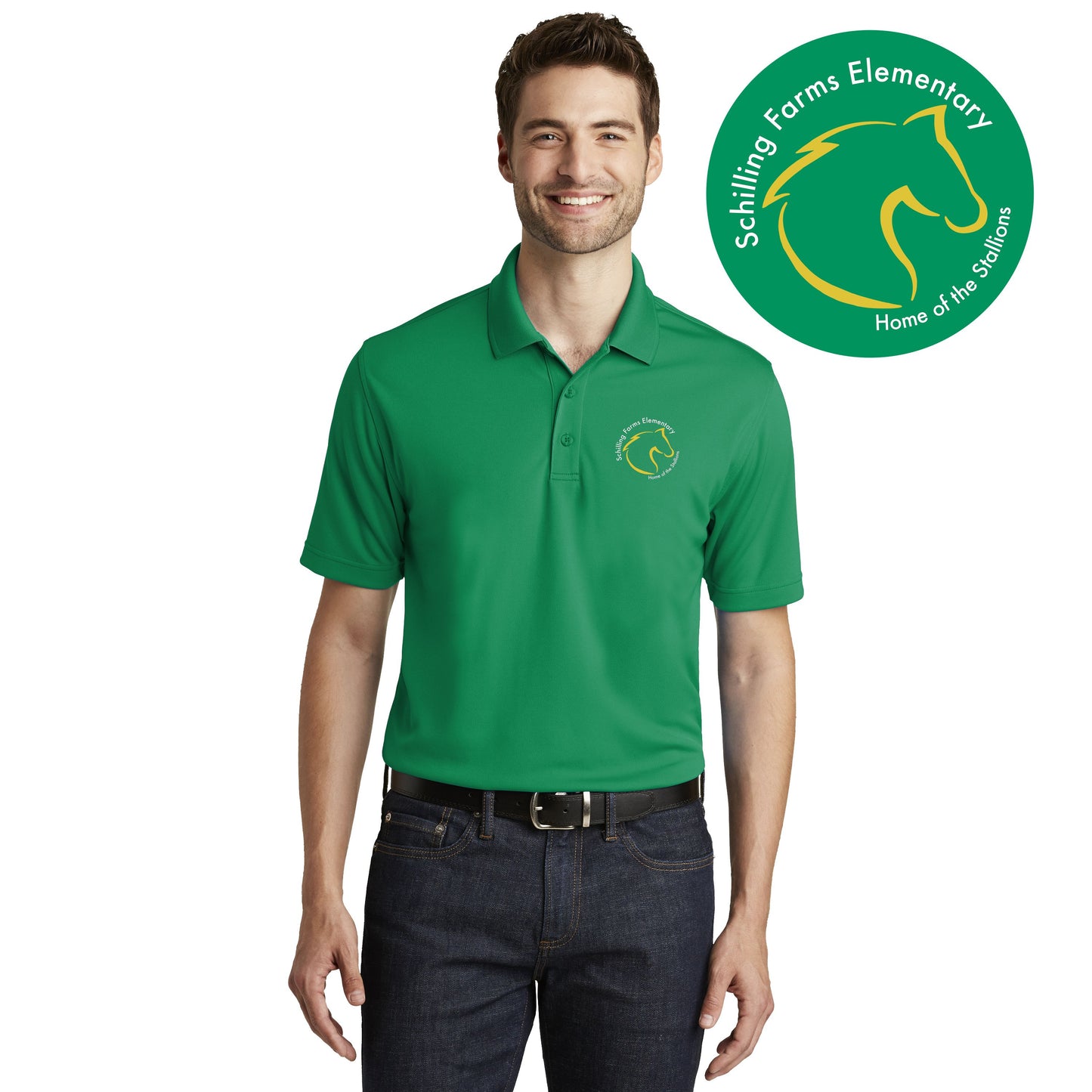 Schilling Farms | Men Dry Zone UV Micro-Mesh Polo