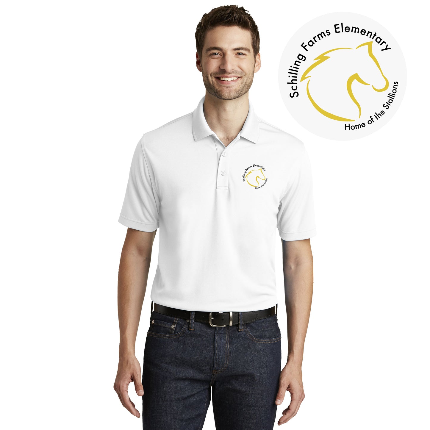 Schilling Farms | Men Dry Zone UV Micro-Mesh Polo