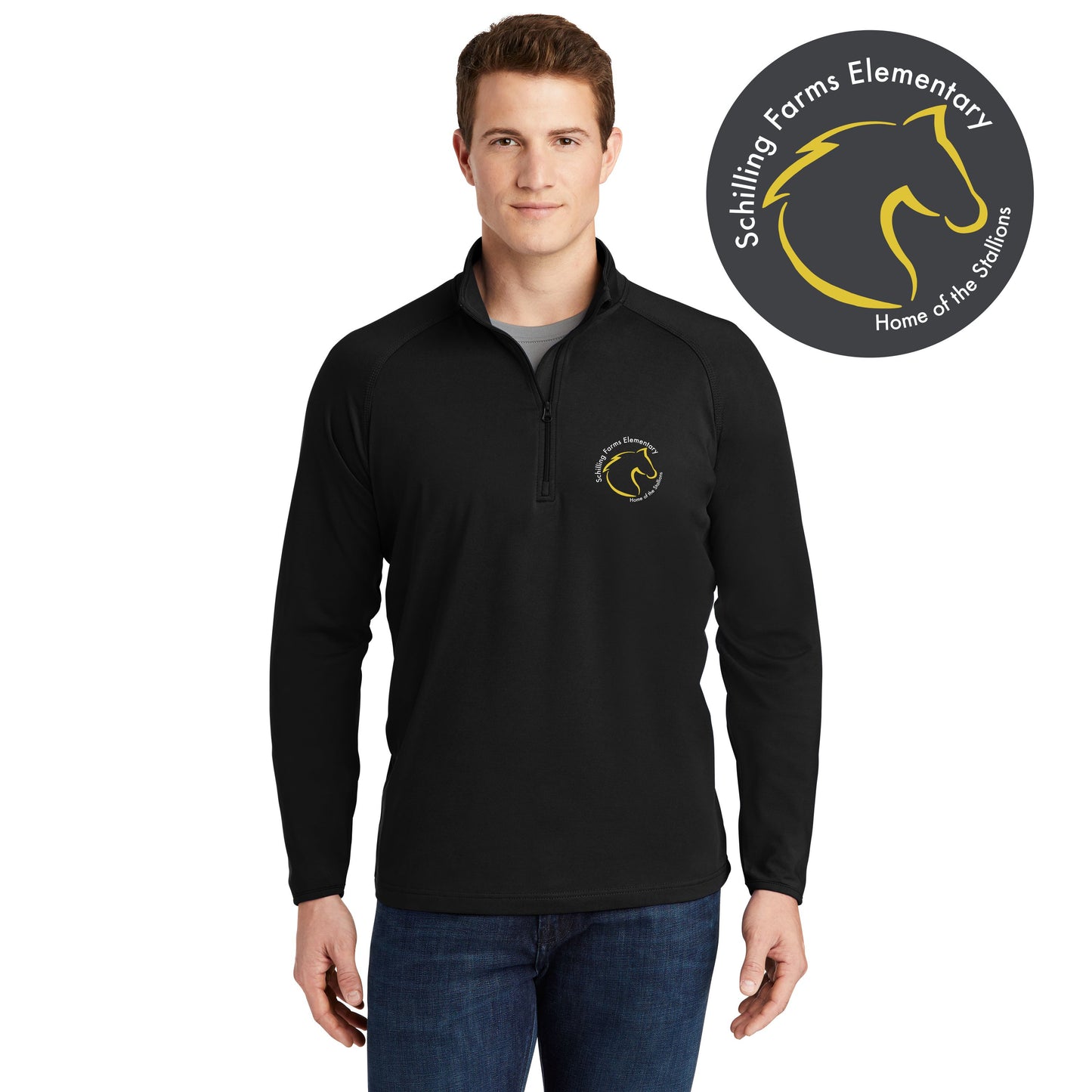 Schilling Farms | Men Stretch 1/4-Zip Pullover