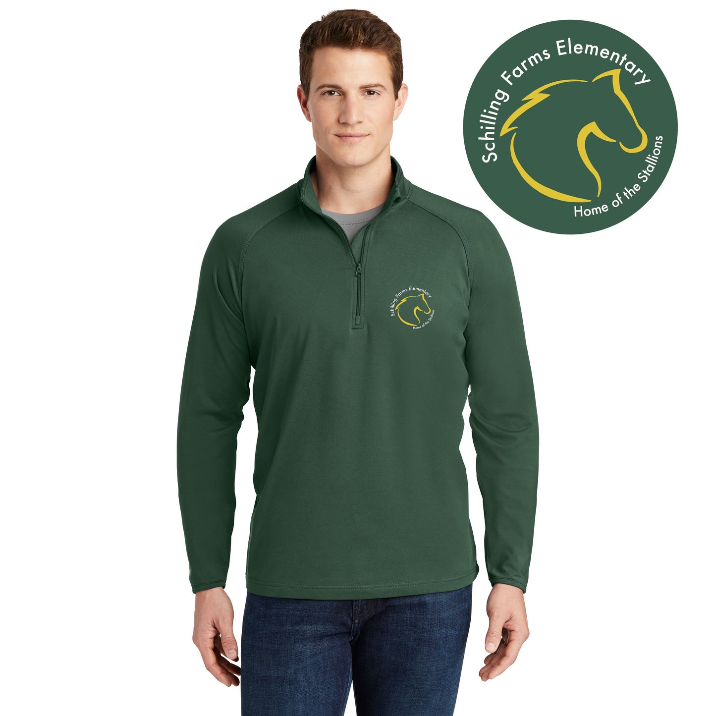 Schilling Farms | Men Stretch 1/4-Zip Pullover