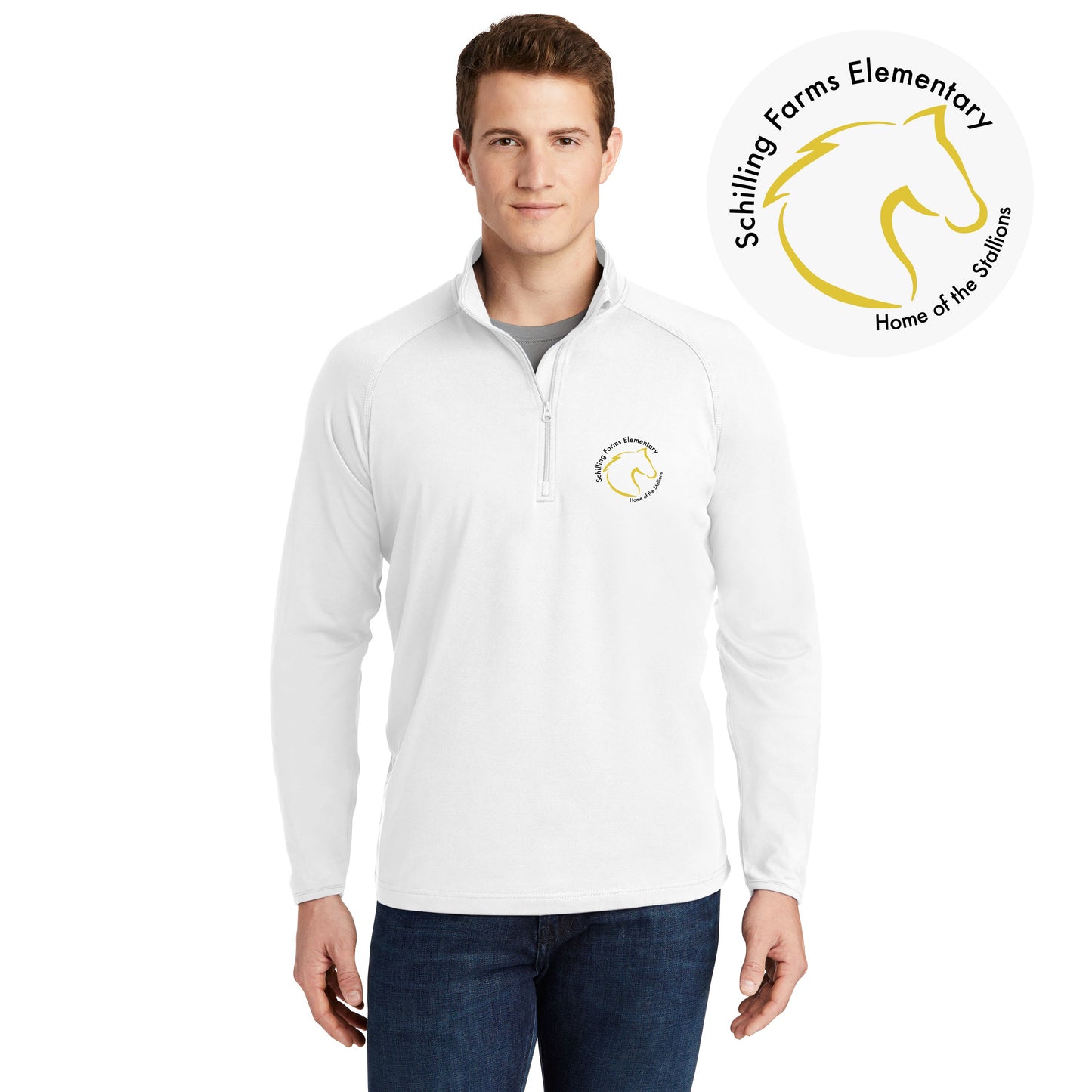 Schilling Farms | Men Stretch 1/4-Zip Pullover