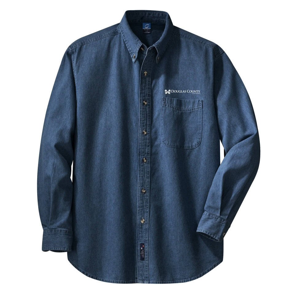 Douglas Co. Gov. | Port & Co. Long Sleeve Denim Shirt (SP10)