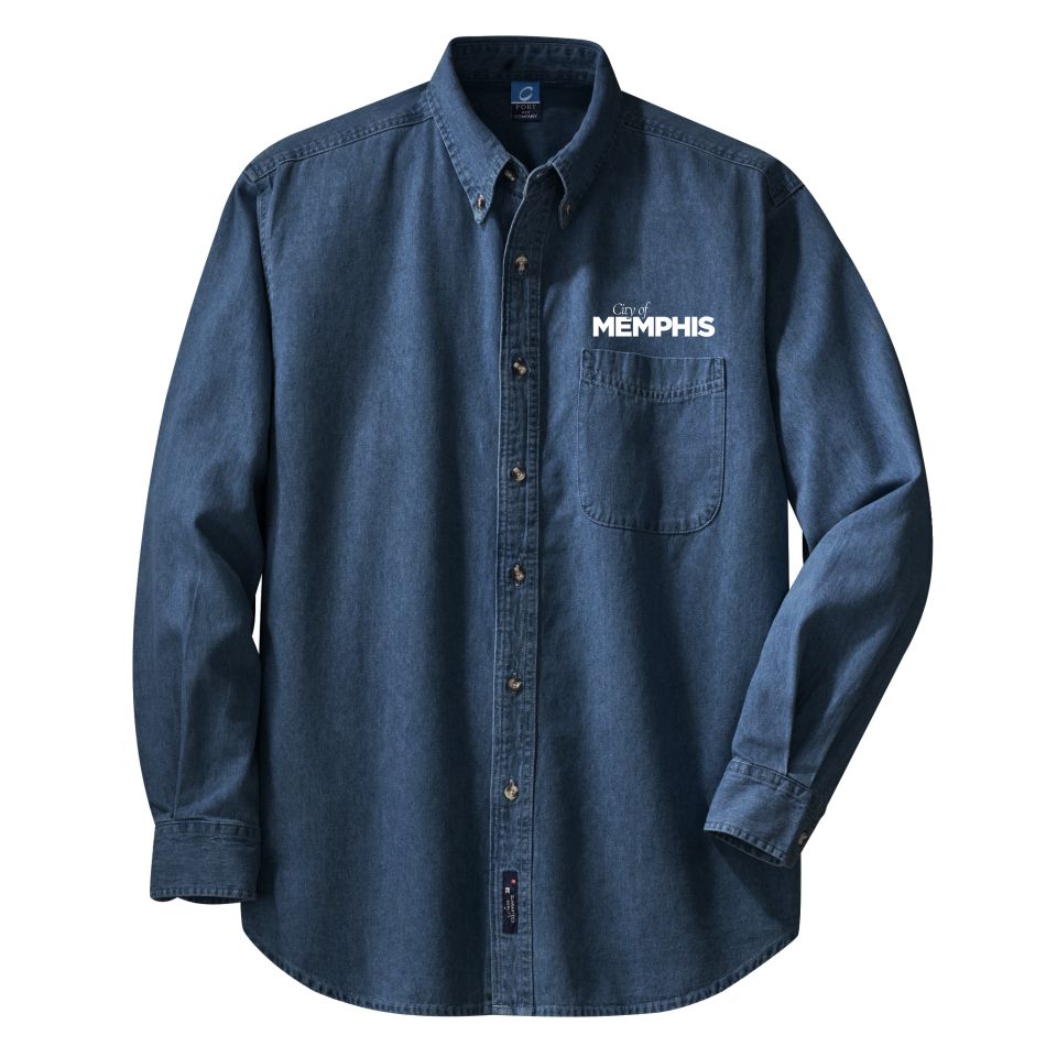 City of Memphis | Port & Co™ Long Sleeve Value Denim Shirt (SP10)