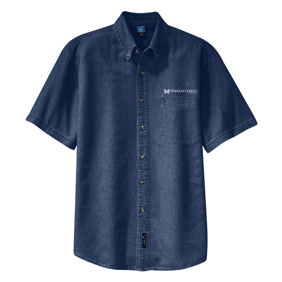 Douglas Co. Gov. | Port & Co. Short Sleeve Denim Shirt (SP11)