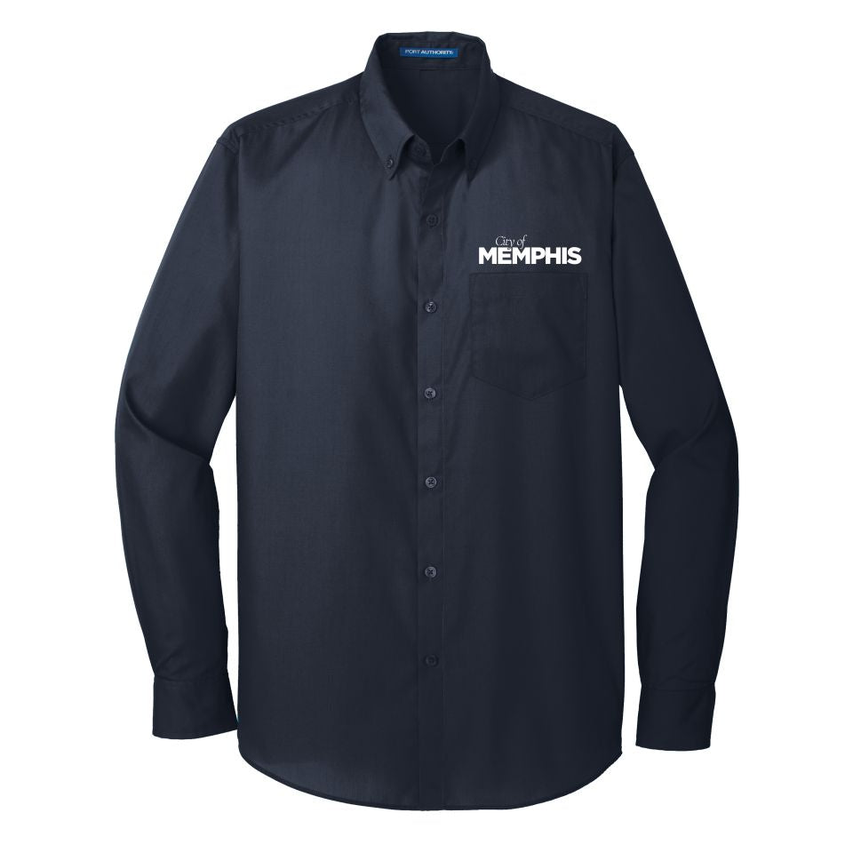 City of Memphis | Port Authority® Long Sleeve Carefree Poplin Shirt (W100)