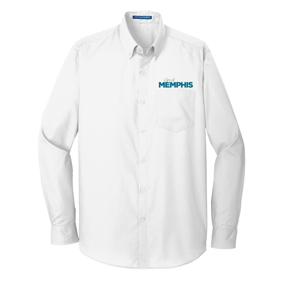 City of Memphis | Port Authority® Long Sleeve Carefree Poplin Shirt (W100)