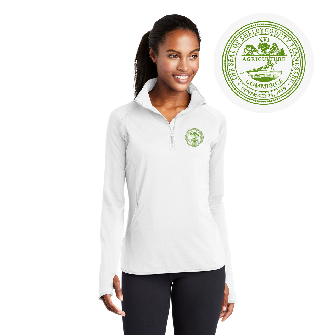 Shelby County Gov. | Ladies Stretch 1/4-Zip Pullover