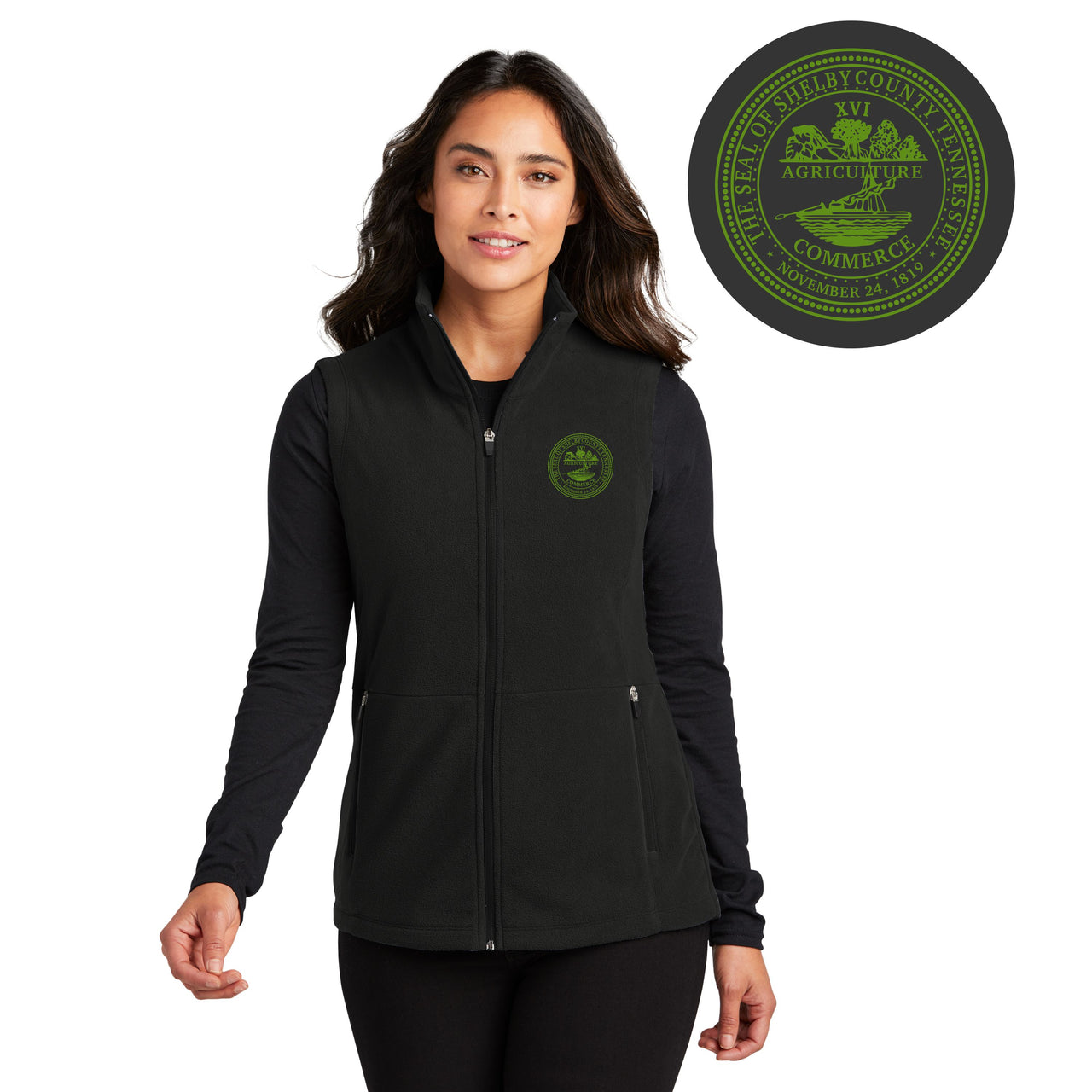 Shelby County Gov. | Ladies Microfleece Vest