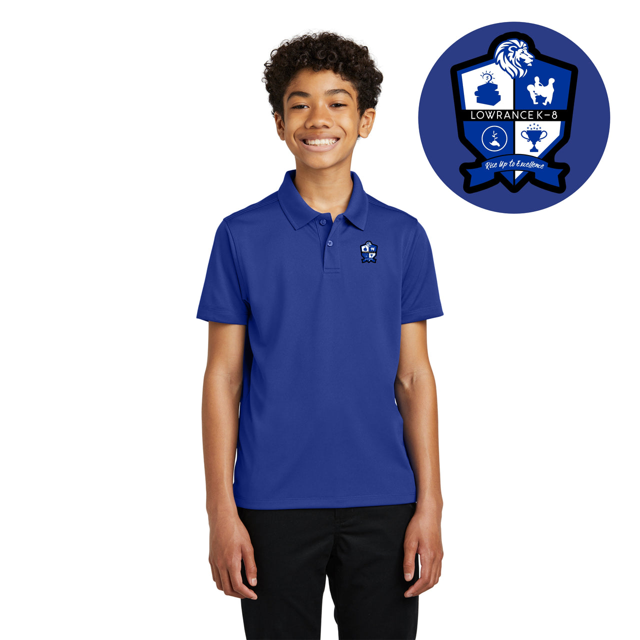 Lowrance K-8 | Port Authority® Youth Dry Zone® UV Micro-Mesh Polo (Y110)