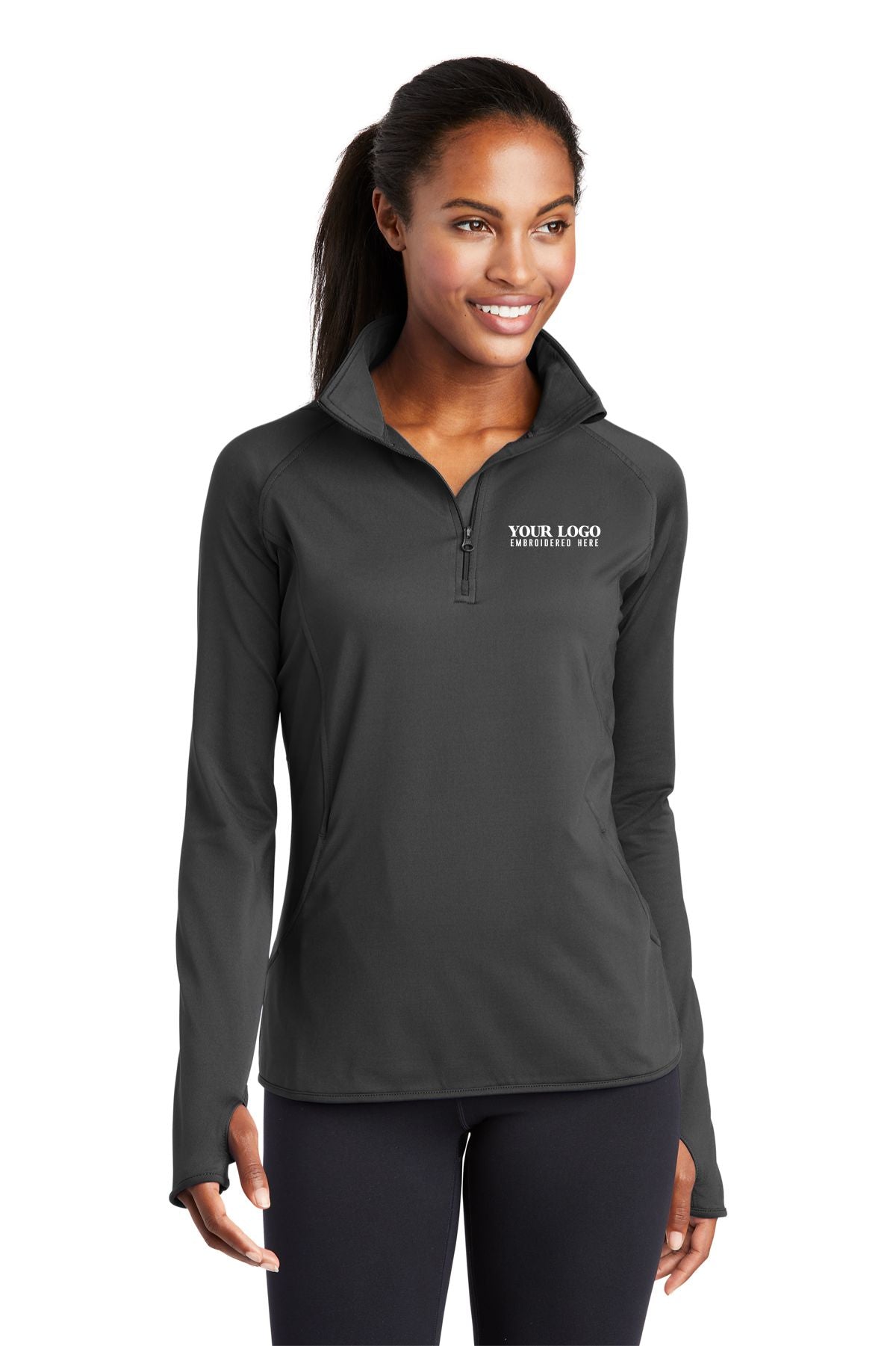 Hospital / Ladies Stretch 1/2-Zip Pullover